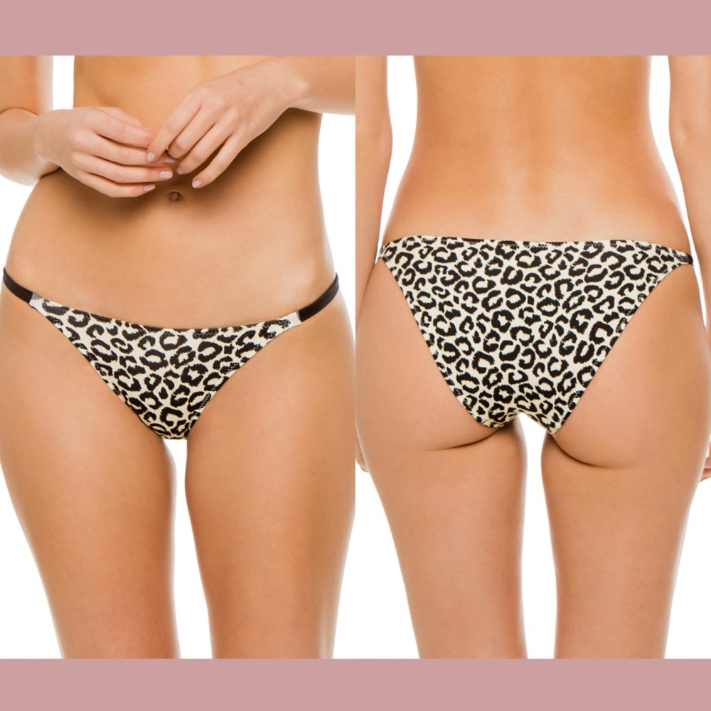 NWT Solid & Striped [ XL ] Leopard Morgan Tab Hipster Bikini‎ Bottom